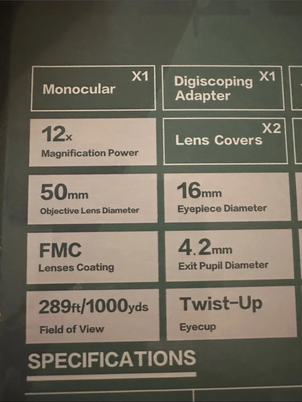 GOSKY 12 x 59 Monocular KIT NEW in SEALED BOX Never Opened